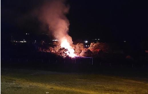 Fire near larry moore park