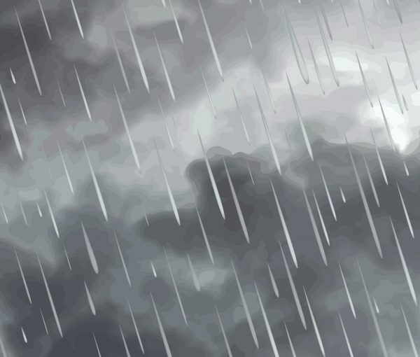 Rain and hail falls on North County