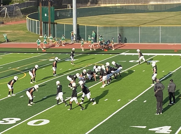 Knights warm up on new field
