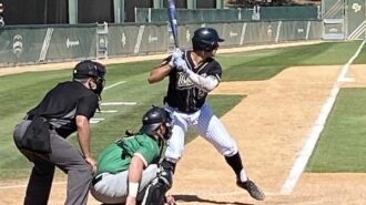 Brooks Lee bats against Hawaii