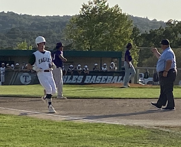 Blake Alspach runs out a grounder