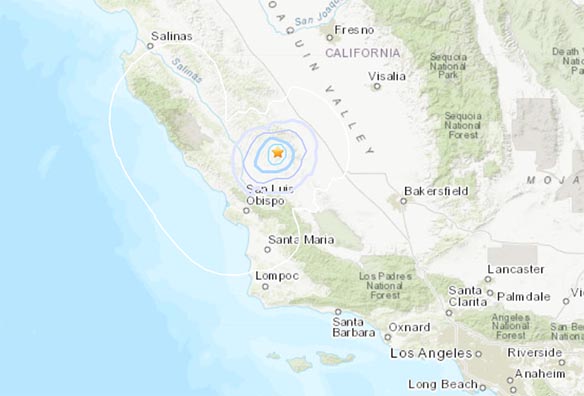 earthquake near cholame