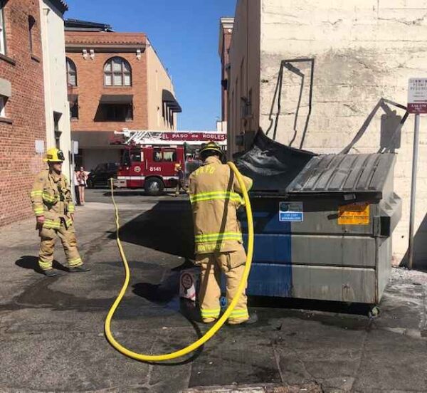 dumpster fire paso robles
