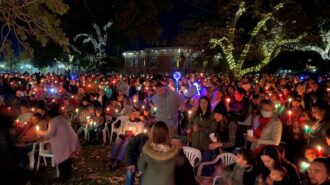Crowd at Lighting Event