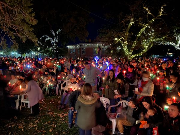 Crowd at Lighting Event
