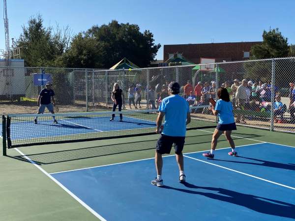 Pickleball in action