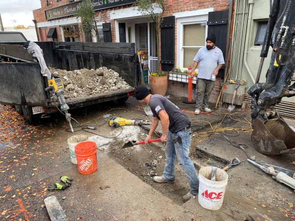Man digging to access problem