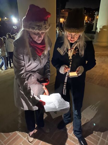 Terrie Banish and Heather Moreno organizing