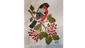 cross stich at the library