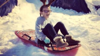 snow sledding
