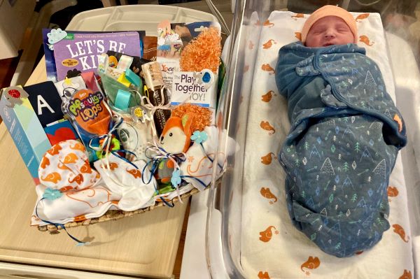French First Baby and Gift Basket