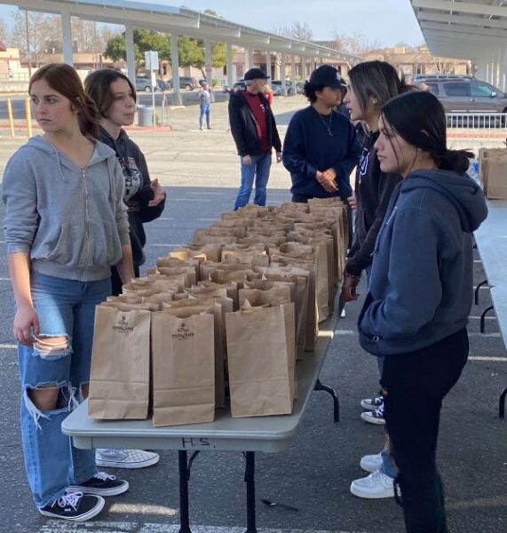 Students wait for drive ups