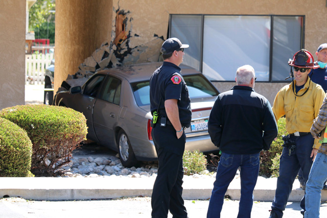 Emergency services responds to vehicle crashing into building - Paso ...