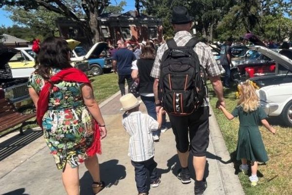 Family walking