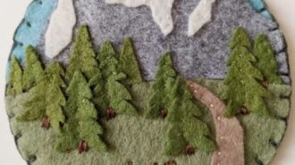 felt mountain scene