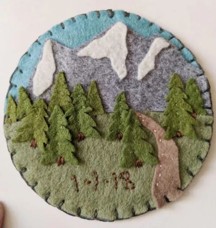 felt mountain scene