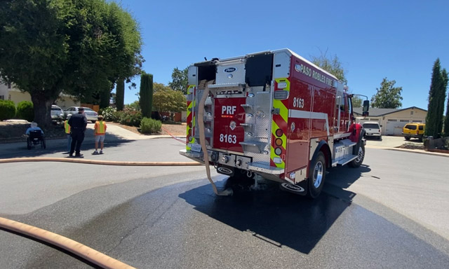 fire in back yard pas robles