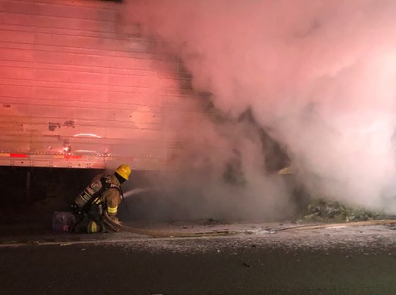 Commercial vehicle fire reported in Paso Robles