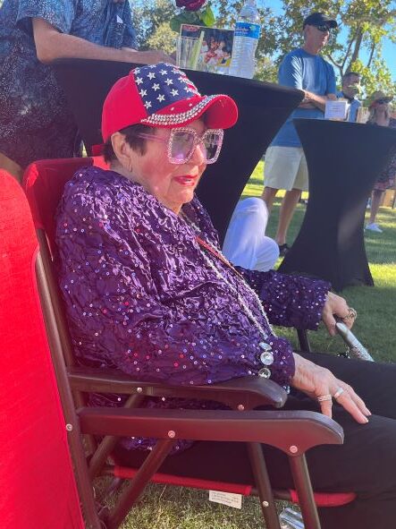 Norma Moye in Elton John attire