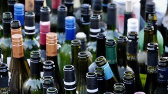 wine bottles