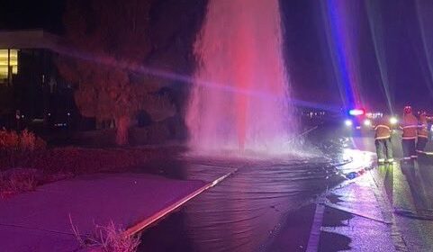 driver strikes hydrant