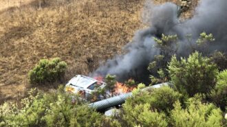 cambria accident cal fire
