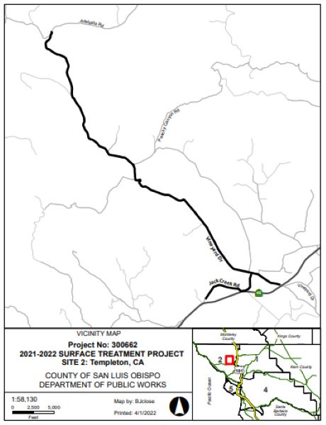 map 1 templeton road work