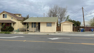 Homes on Polk St. leading to Coalinga's downtown.