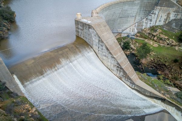 Picture: Image courtesy of SLO County Public Works Salinas Dam spilling water