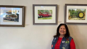 Dasiy Witcosky with classic vehicles