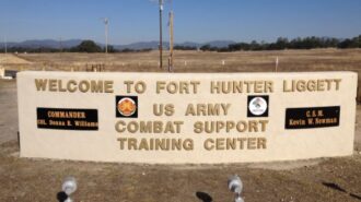 Fort hunter liggett sign