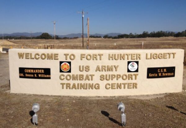 Fort hunter liggett sign