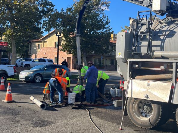 Spring Street from Library corner