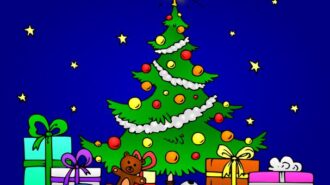 christmas tree with presents