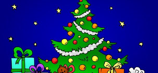 christmas tree with presents