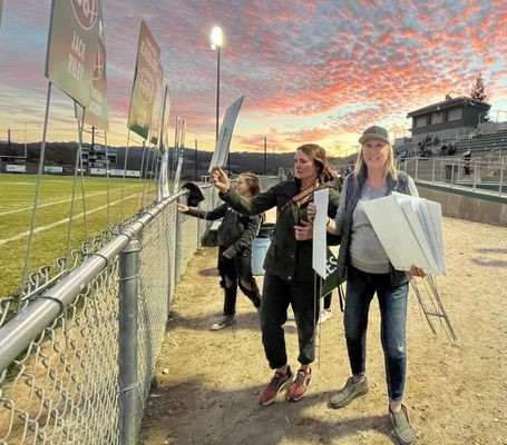 Templeton Boosters preparing for the pep rally at Templeton High School.