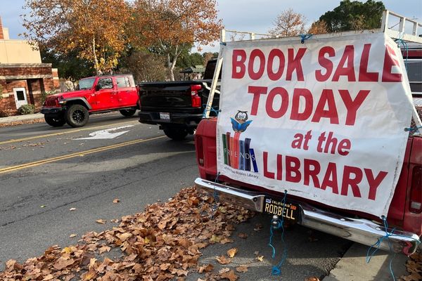 book sale sign