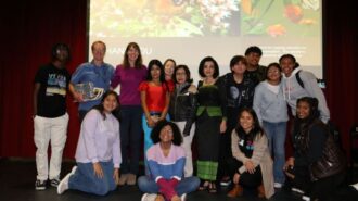 survivors with students