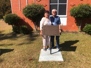 Gina and Ken at Mt Zion Methodist church historic sie
