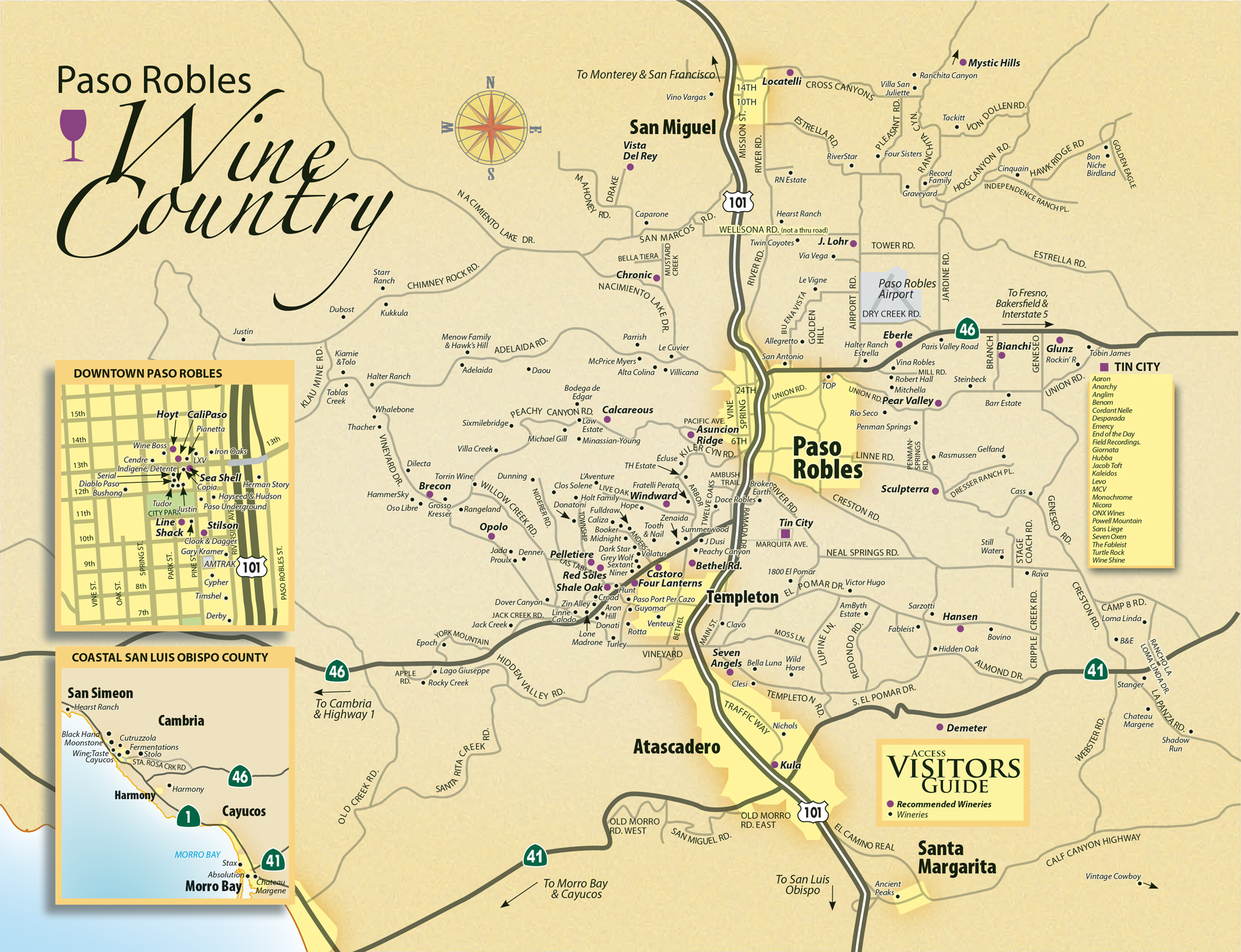 Paso Robles Wine Tasting Map - Paso Robles Daily News