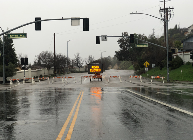 South River Road is closed between Navajo and 13th streets.