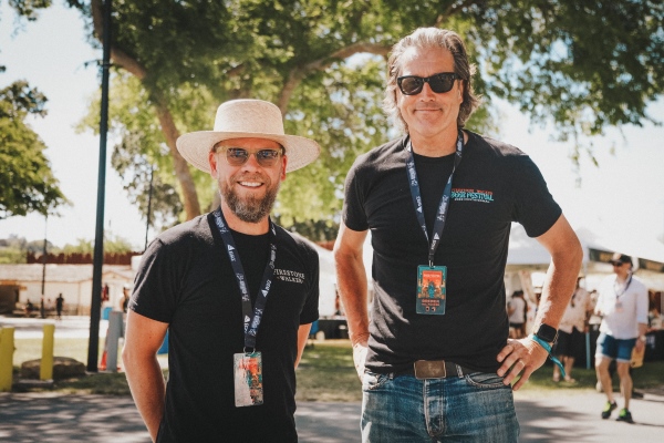 Brewmaster Matt Brynildson with David Walker.