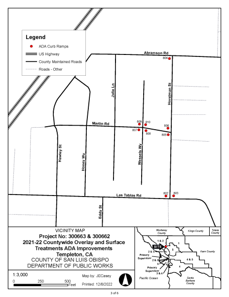 County to update curb ramps in North County