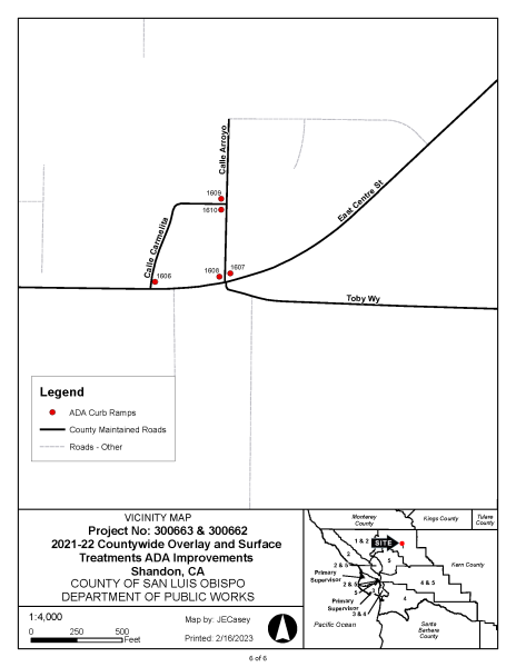 County to update curb ramps in North County