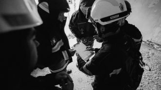 stock photo earthquake search and rescue