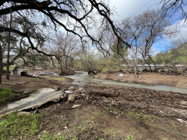 Atascadero Creek Bed after the storm.
