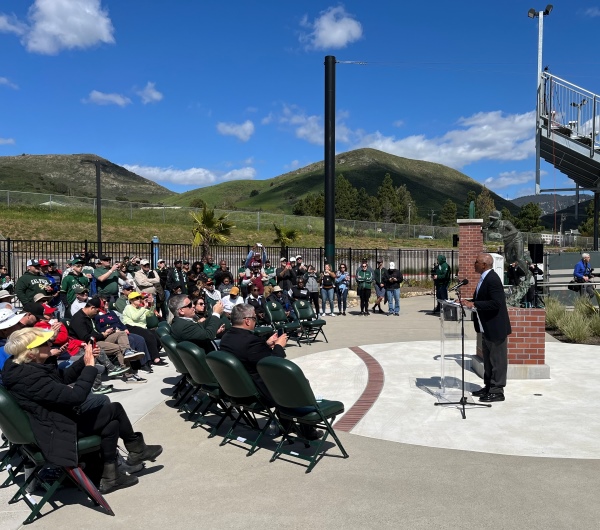 smith speaking to crowd