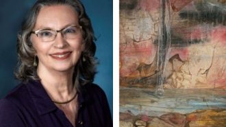 Artist Linda Abbott Trapp showcasing watercolor pieces at Paso Robles Library
