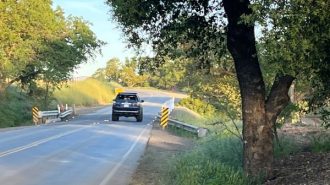 Creston Bridge, SUV departing
