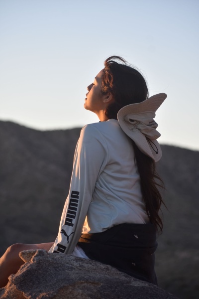 Senior Adriana Aguilar enjoys another magical desert sunset.